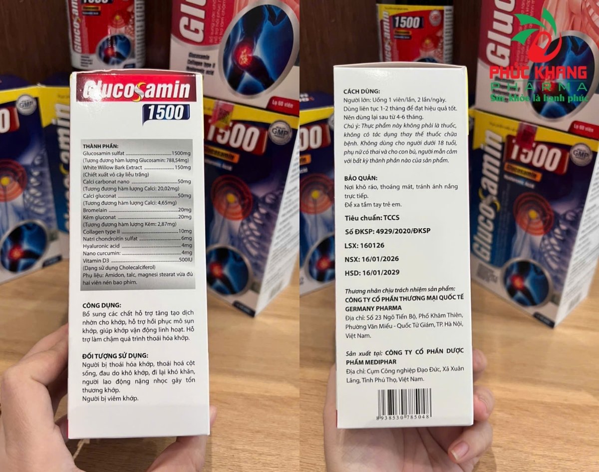 Thành Phần Và Hàm Lượng Của Glucosamine 1500