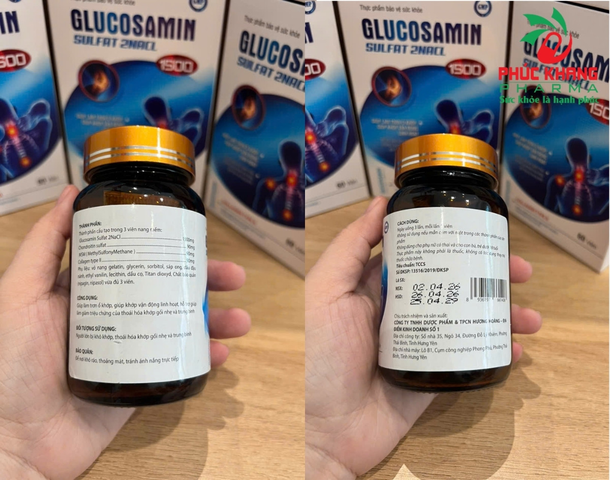 Hướng Dẫn Cách Phân Biệt Glucosamine Sulfat 2NaCl 1500 Chính Hãng
