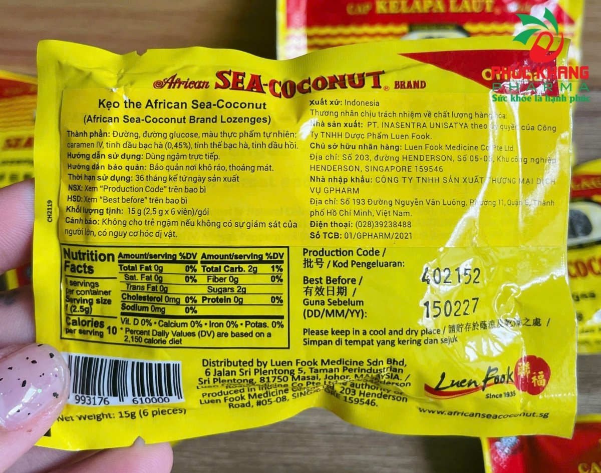 Công Dụng Của Kẹo Ngậm African Sea-Coconut Lozenges