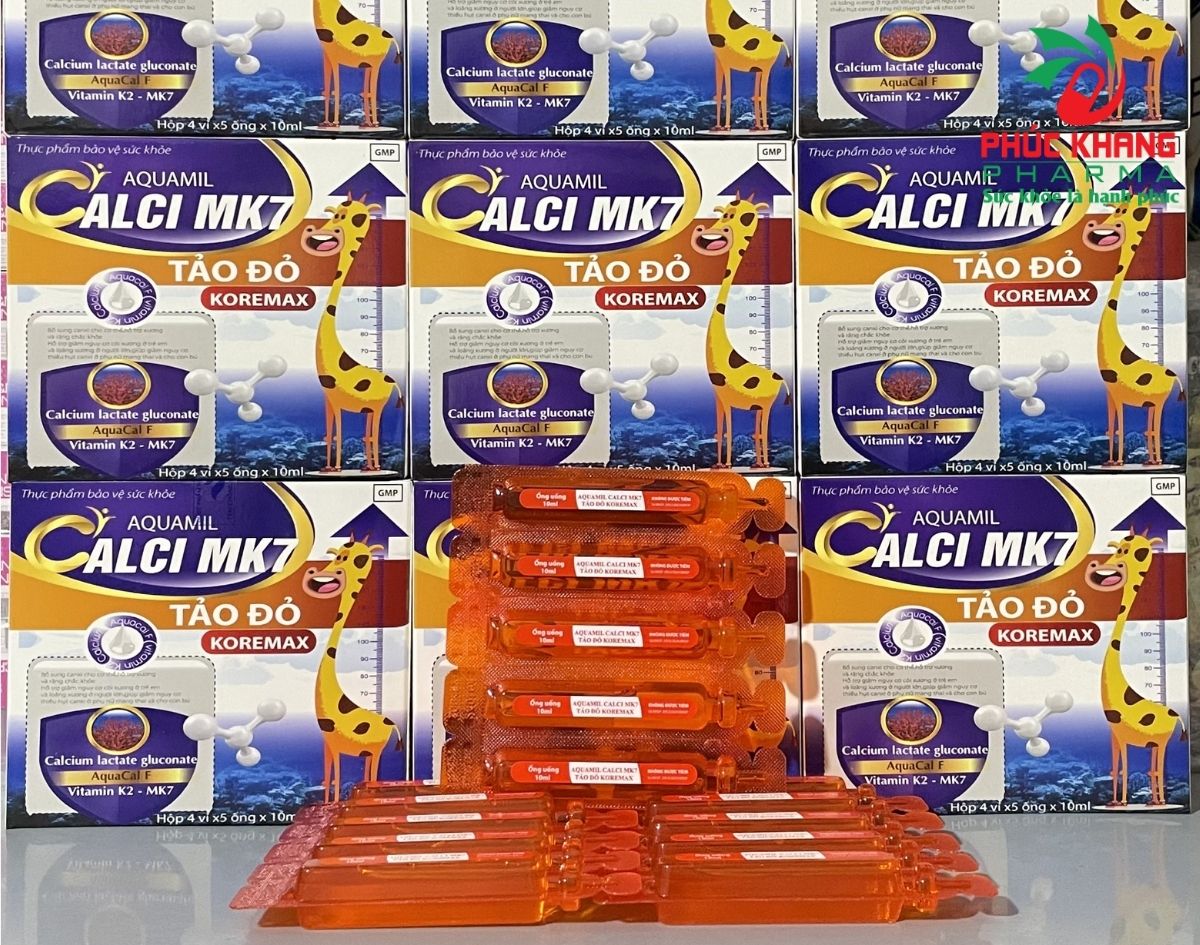 Giới Thiệu Về Sản Phẩm Siro Aquamil Calci MK7 Táo Đỏ
