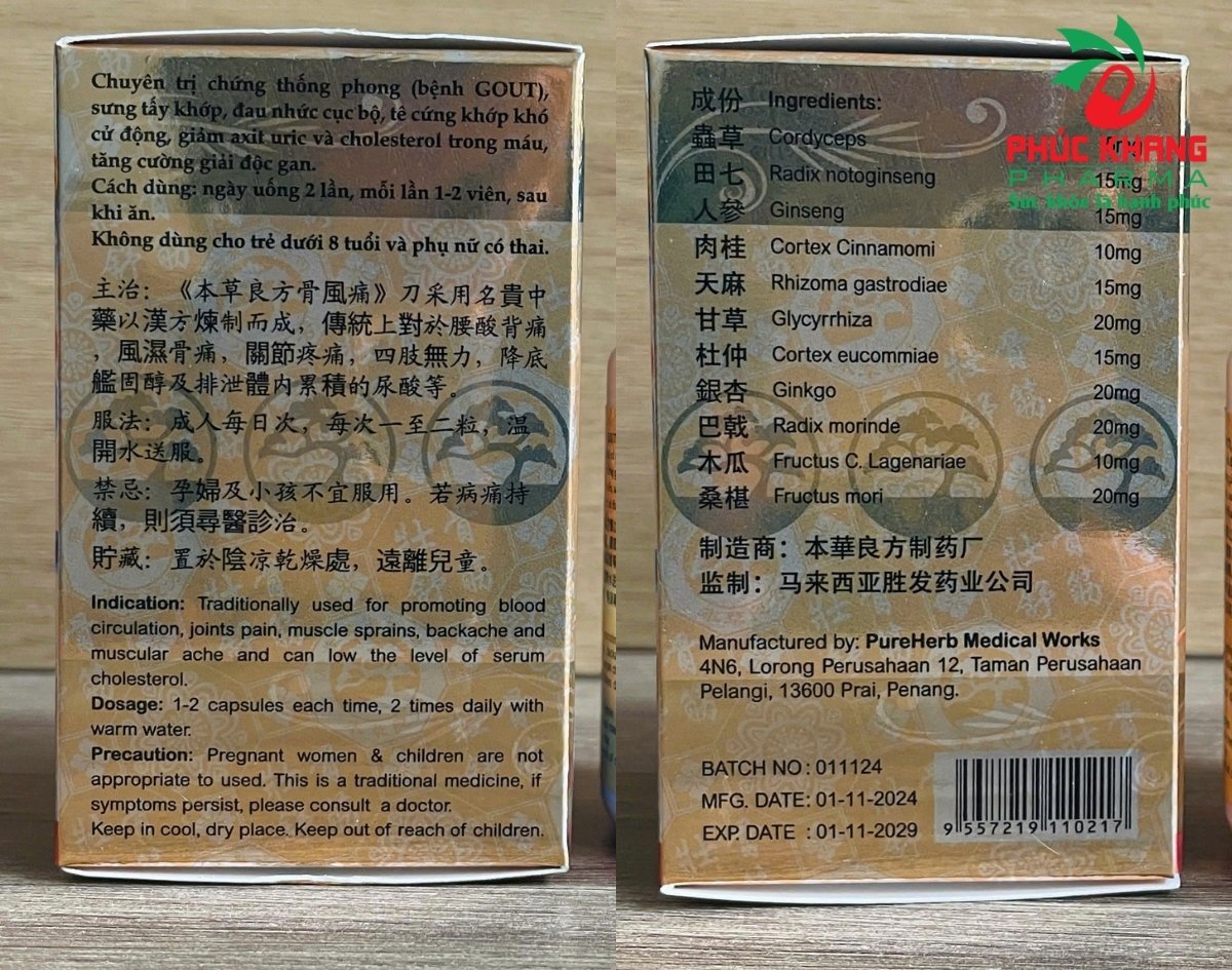 Công Dụng Của Viên Khớp Thông Phong (Gout)