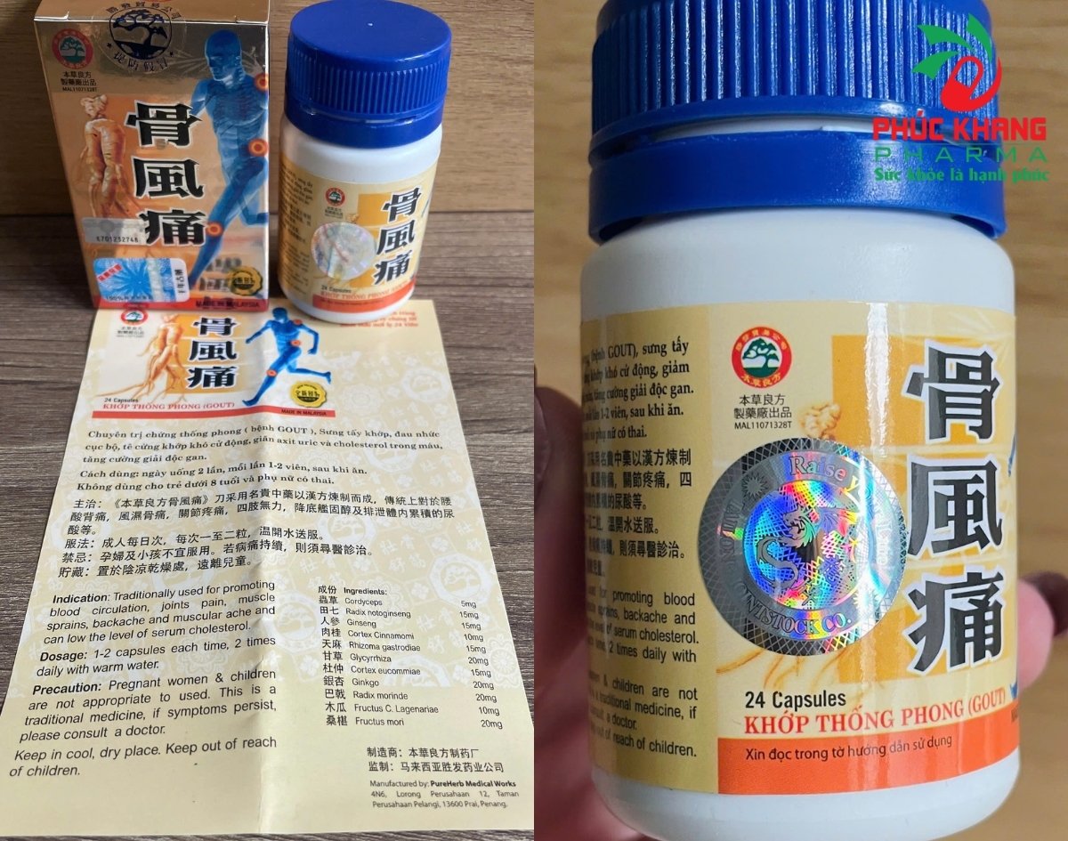Hướng Dẫn Cách Phân Biệt Viên Khớp Thông Phong (Gout) Chính Hãng