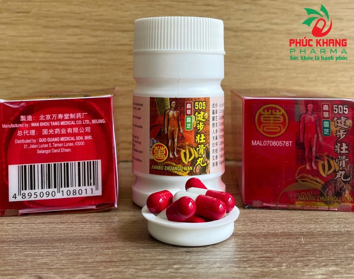 Giới thiệu về sản phẩm Viên Kiện Bộ Tráng Cốt Hoàn 505 (Jianbu Zhuangu Wan)