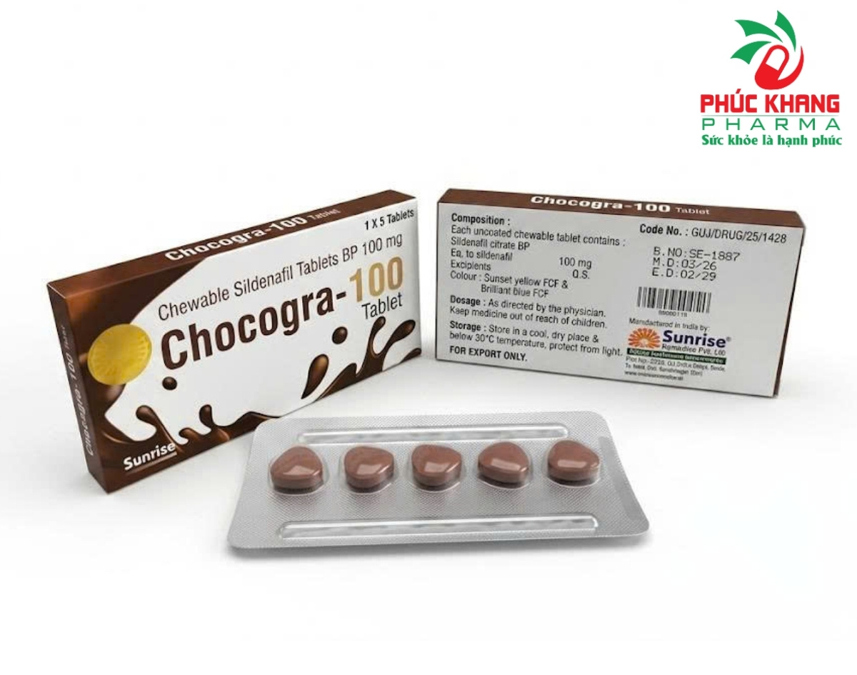 Thành phần và đặc tính của Chocogra-100 Tablet