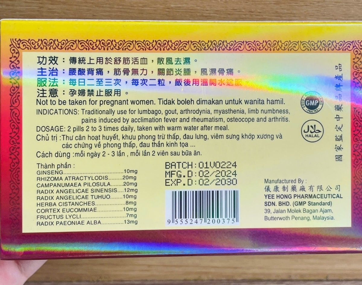 Thành Phần Và Đặc Tính Của Viên Nhân Sâm Tuyết Liên (Truy Phong Hoàn)