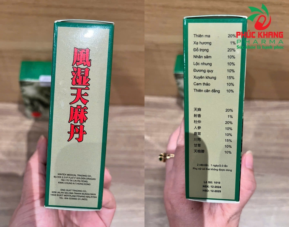 Thành Phần Và Đặc Tính Của Viên Phong Thấp Thiên Ma Đơn