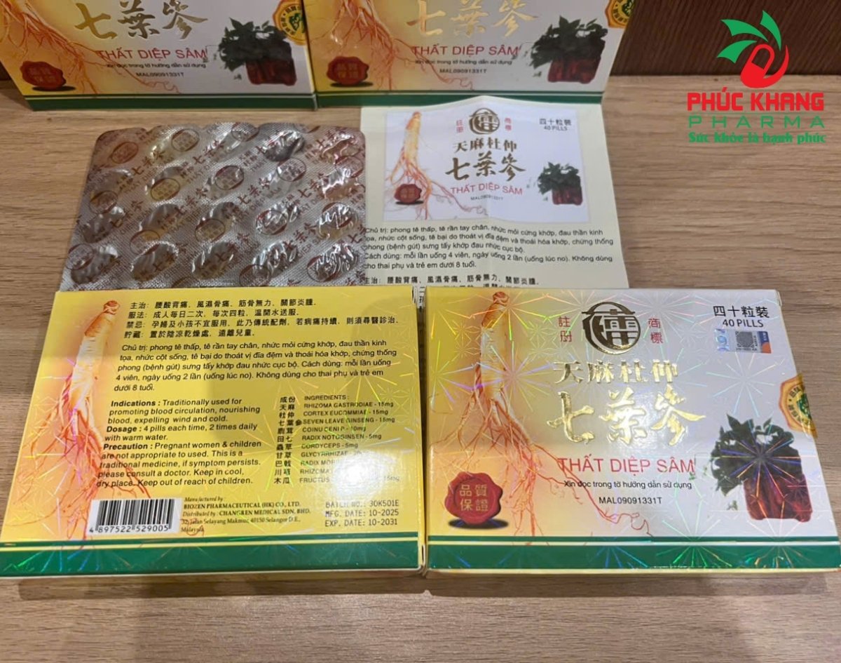 Công dụng của Viên Thất Diệp Sâm Thiên Ma