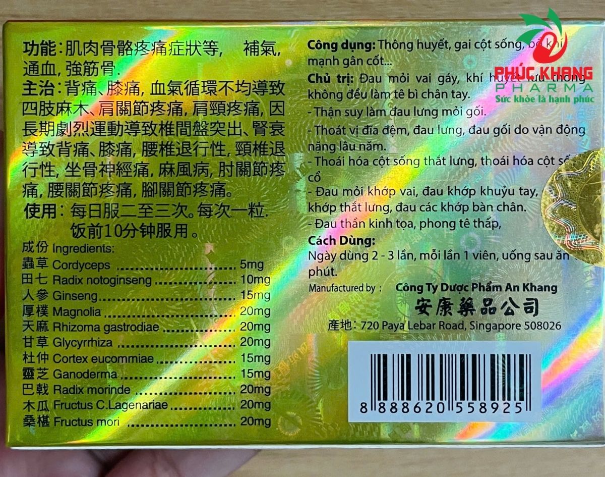 Công Dụng Của Viên Tráng Cốt Đơn Zhuang Gu Dan