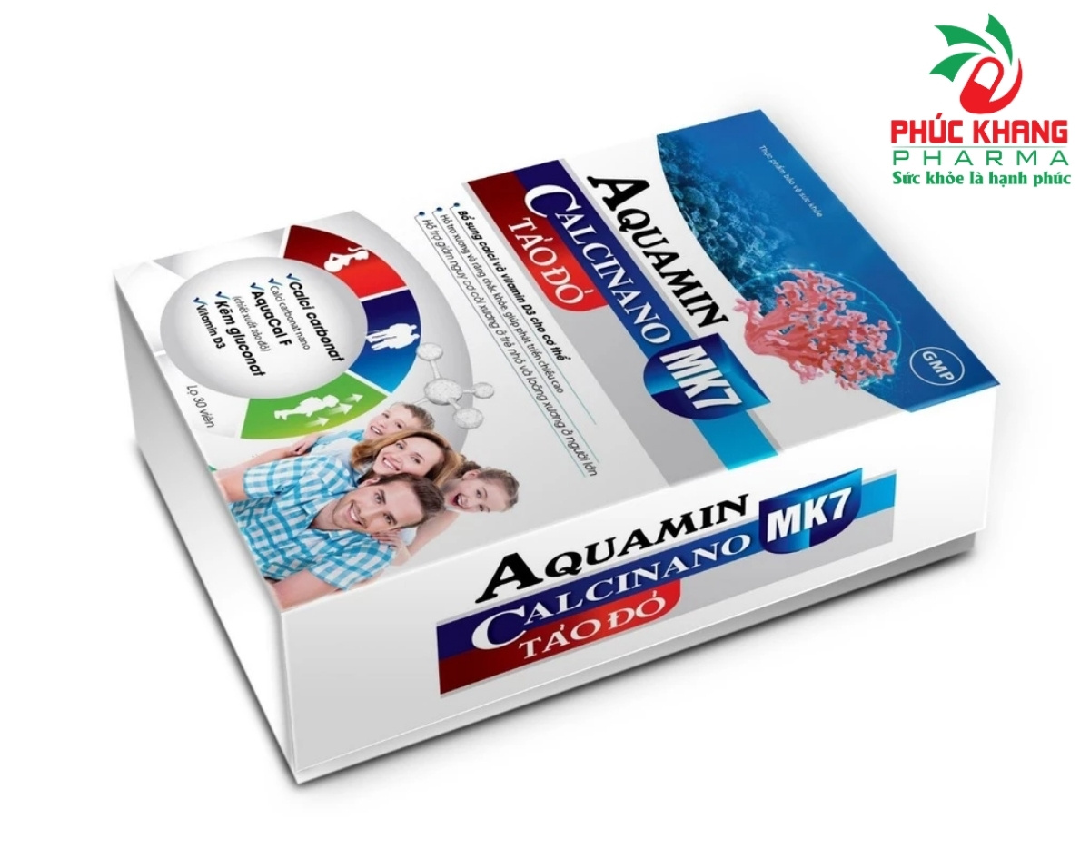 Giới Thiệu Về Sản Phẩm Viên Uống Bổ Sung Aquamin Calcinano MK7 Táo Đỏ