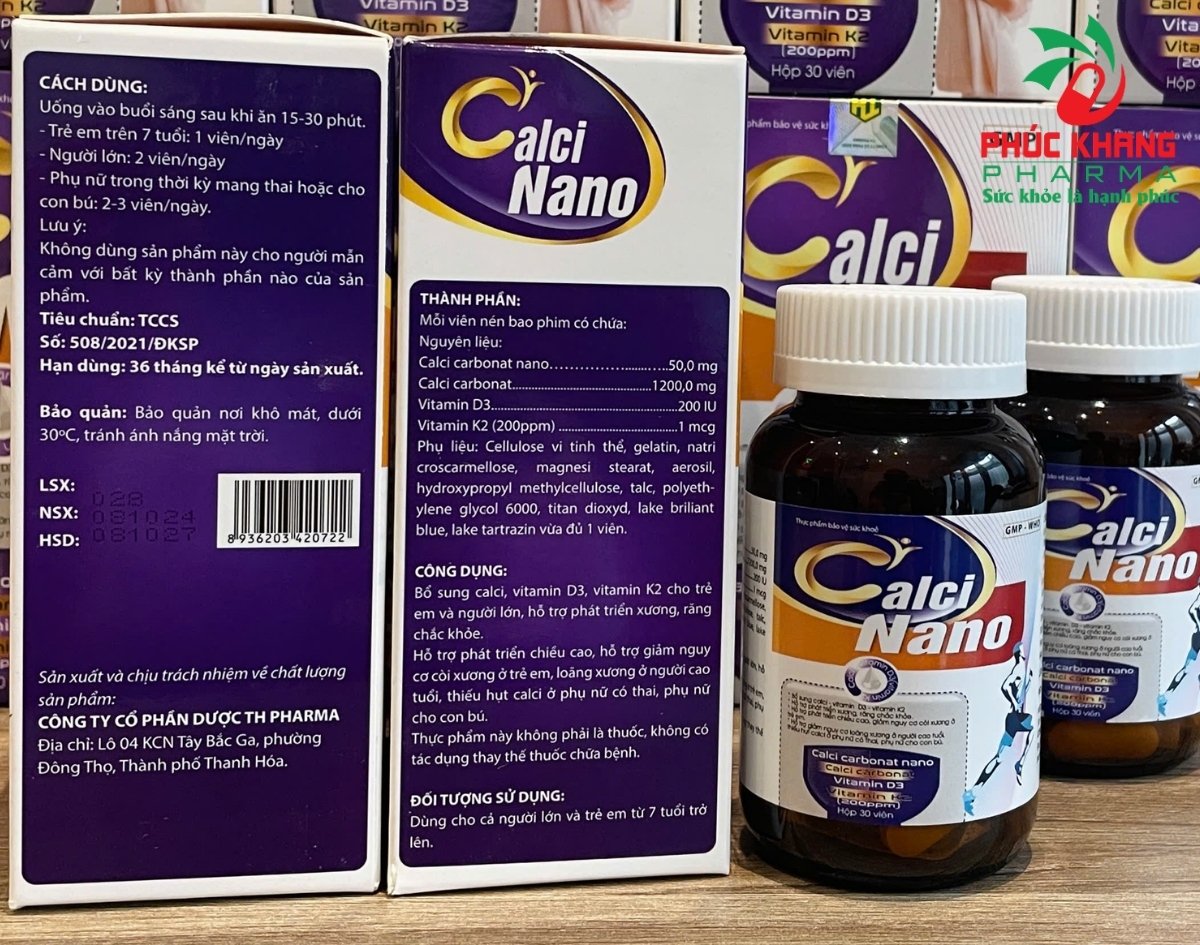 Thành Phần Và Đặc Tính Của Viên Uống Bổ Sung Calci Nano