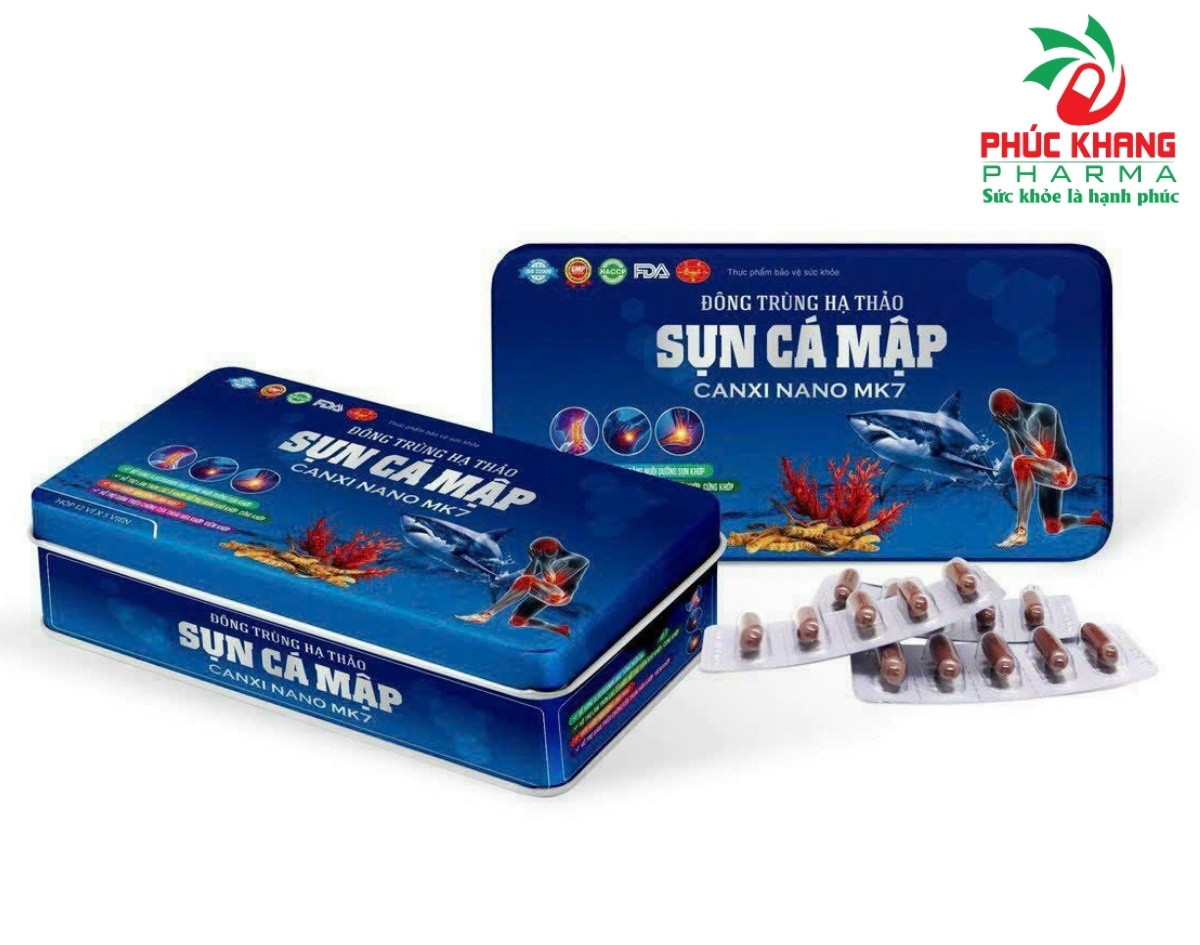 Giới thiệu về sản phẩm Viên Uống Đông Trùng Hạ Thảo Sụn Vi Cá Mập Canxi Nano MK7