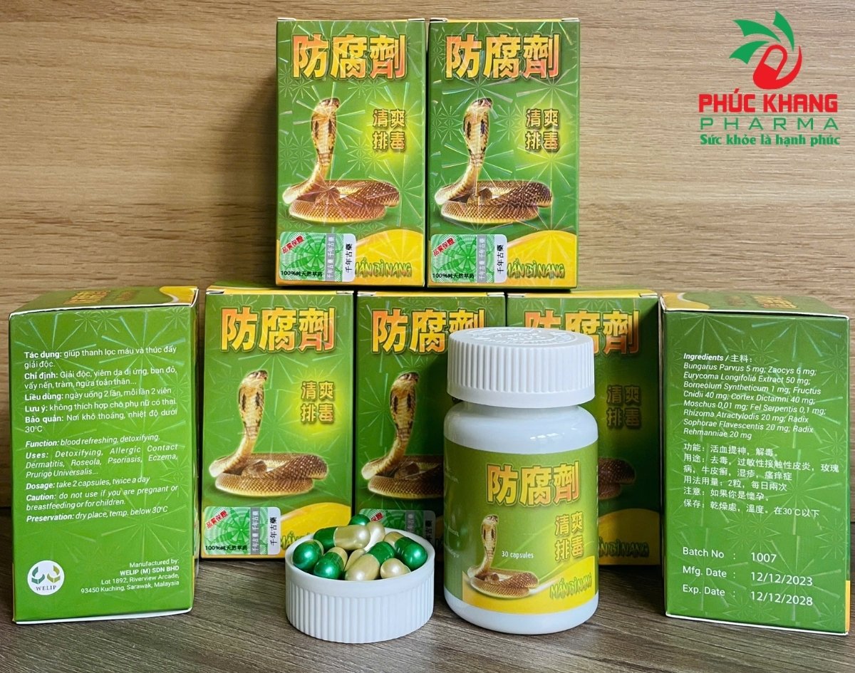 Quy Cách Đóng Gói Và Cách Bảo Quản Viên Uống Giảm Ngứa Mẫn Bì Nang