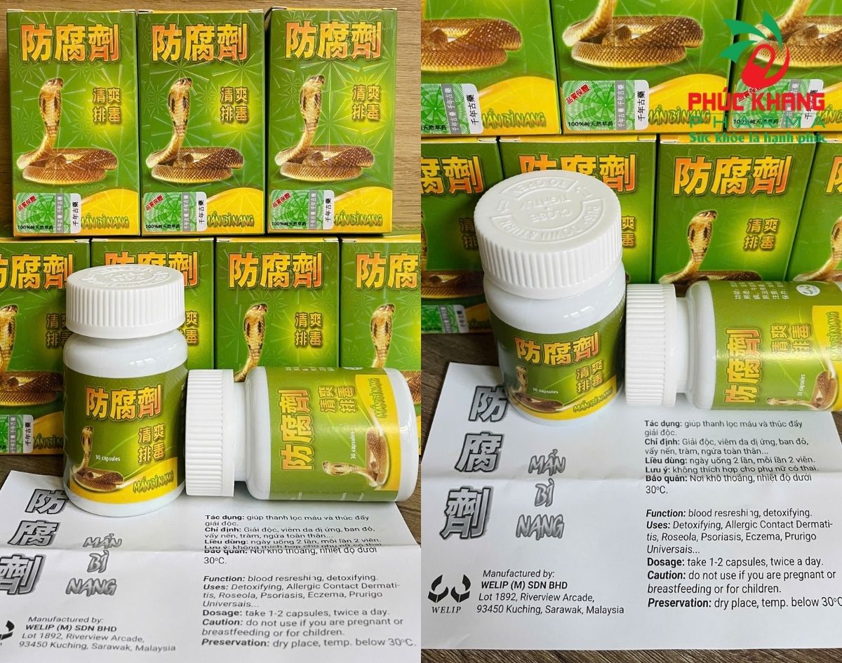 Hướng Dẫn Cách Phân Biệt Viên Uống Giảm Ngứa Mẫn Bì Nang Chính Hãng