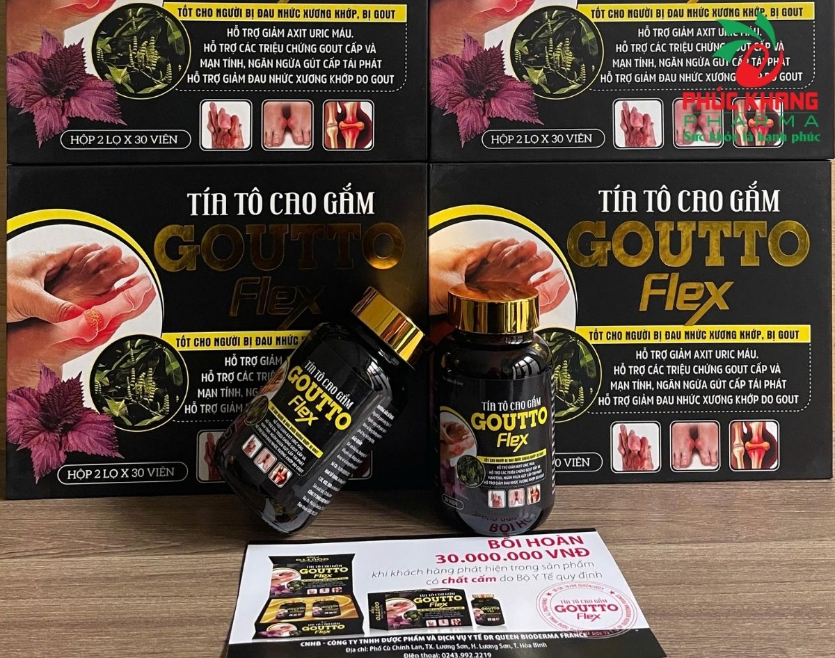 Giới Thiệu Về Sản Phẩm Viên Uống Tía Tô Cao Gắm Goutto Flex