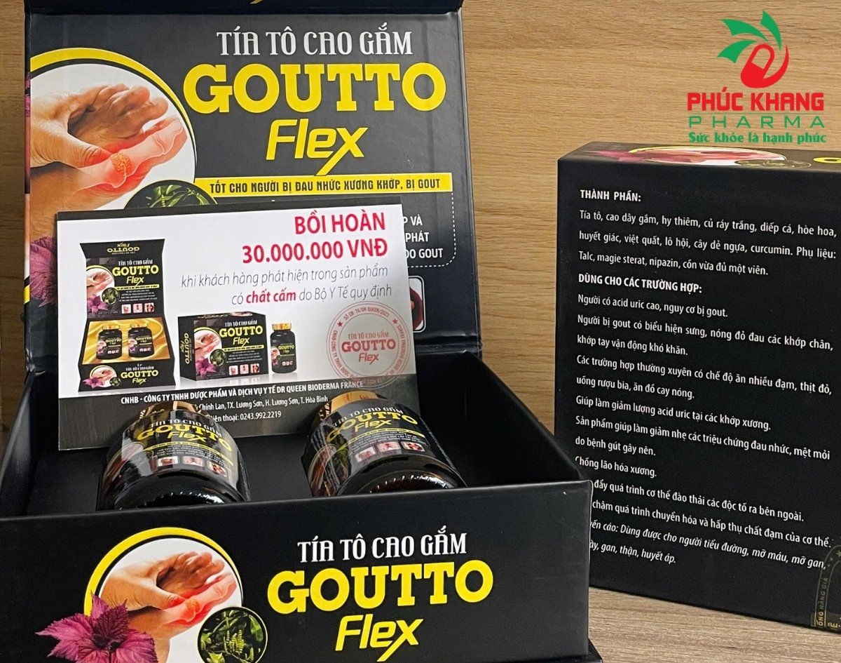 Quy Cách Đóng Gói Và Cách Bảo Quản Viên Uống Tía Tô Cao Gắm Goutto Flex