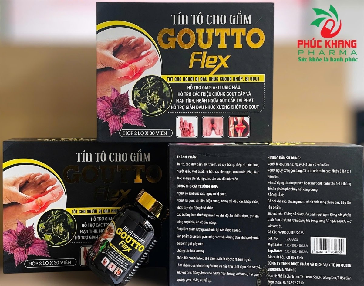 Hướng Dẫn Và Những Lưu Ý Quan Trọng Khi Sử Dụng Viên Uống Tía Tô Cao Gắm Goutto Flex