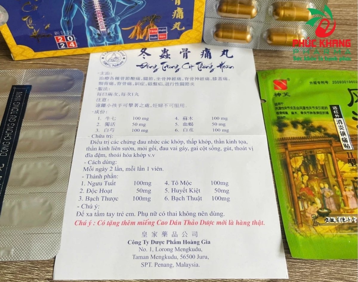 Công Dụng Của Viên Uống Xương Khớp Đông Trùng Cốt Thống Hoàn