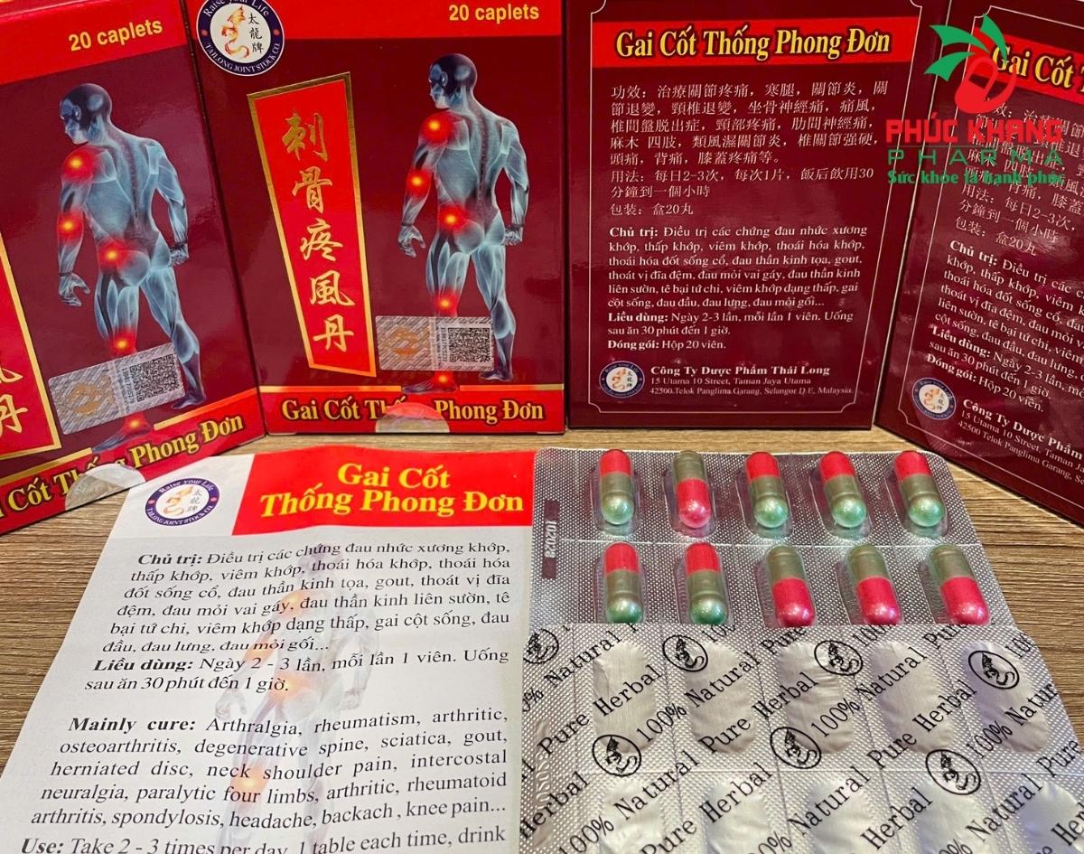 Giới Thiệu Về Sản Phẩm Viên Uống Xương Khớp Gai Cốt Thống Phong Đơn