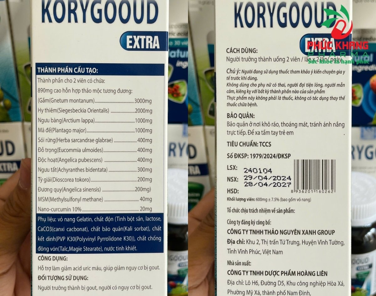 Thành Phần Và Đặc Tính Của Viên Uống Xương Khớp Korygooud Extra