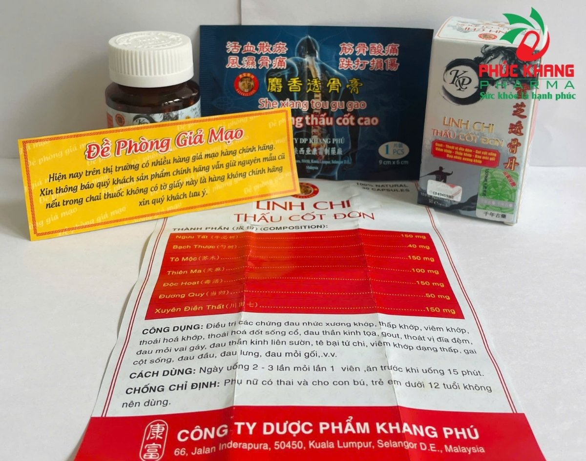 Hướng Dẫn Cách Phân Biệt Viên Uống Xương Khớp Linh Chi Thấu Cốt Đơn Chính Hãng