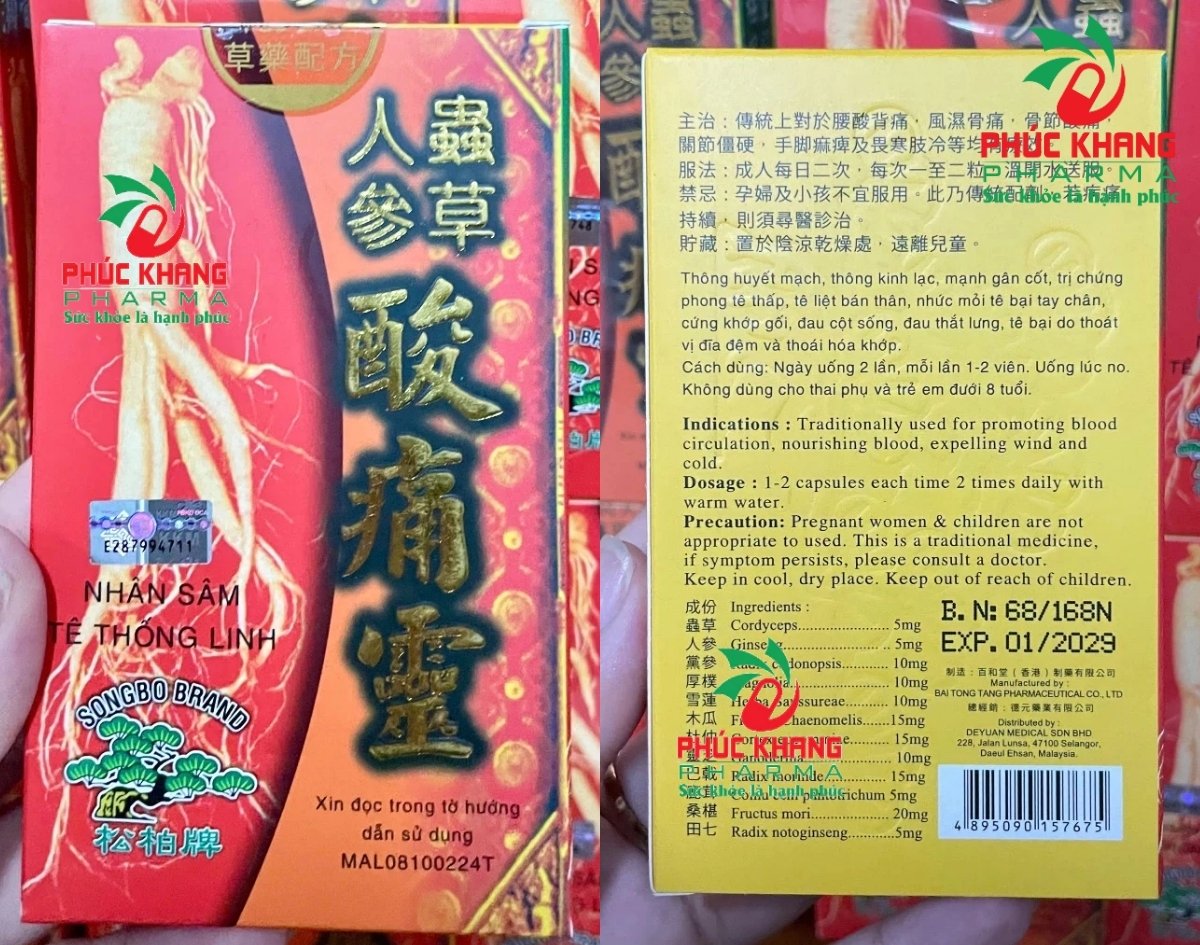 Công Dụng Của Viên Uống Xương Khớp Nhân Sâm Tê Thống Linh