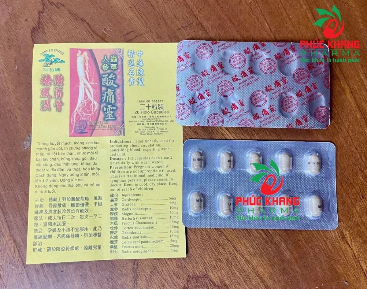 Hướng Dẫn Cách Phân Biệt Viên Uống Xương Khớp Nhân Sâm Tê Thống Linh Chính Hãng