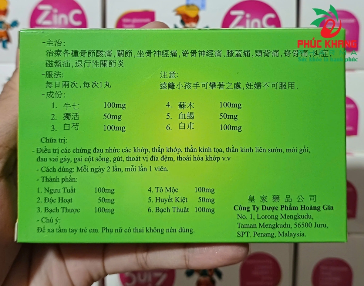 Công Dụng Của Viên Uống Xương Khớp Nhất Long