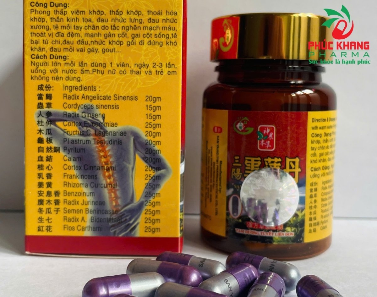 Thành Phần Và Đặc Tính Của Viên Uống Xương Khớp Tam Dương Tuyết Liên Đơn