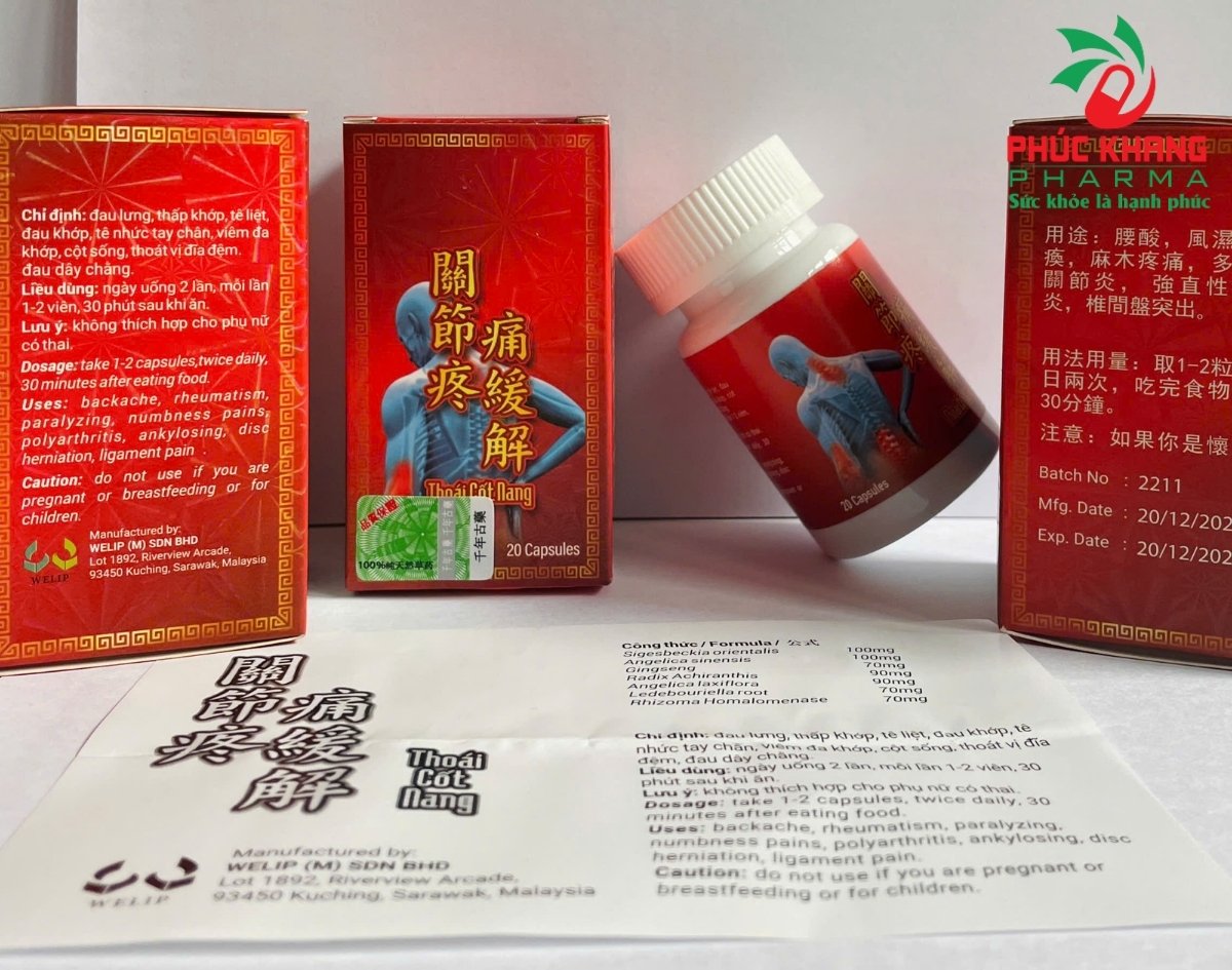 Công Dụng Của Viên Uống Xương Khớp Thoái Cốt Nang Chai Cao