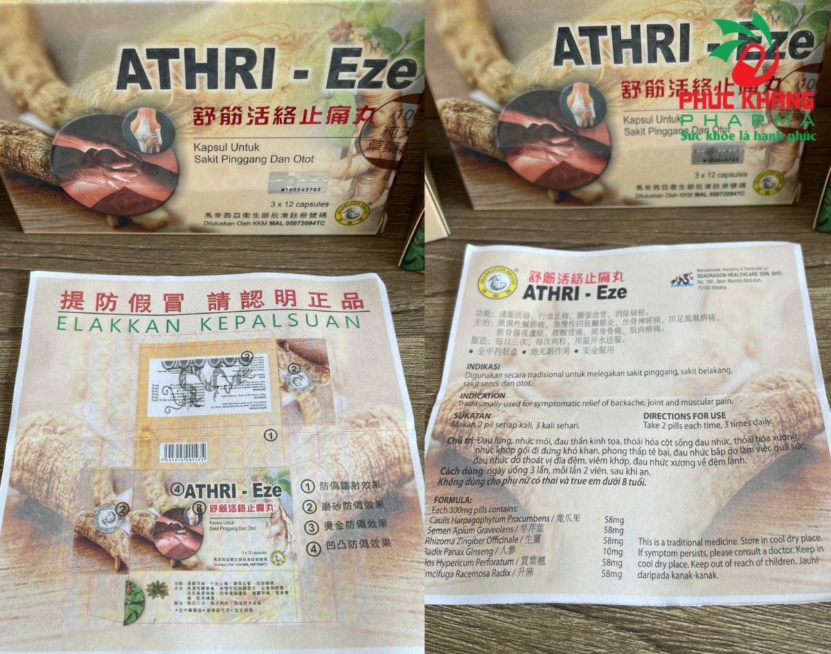 Công Dụng Của Viên Uống Xương Khớp Thư Gân Hoạt Lạc Chỉ Thống Hoàn Athri-Eze