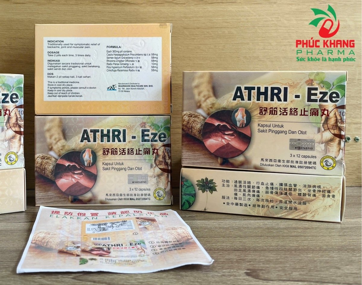Hướng Dẫn Cách Phân Biệt Viên Uống Xương Khớp Thư Gân Hoạt Lạc Chỉ Thống Hoàn Athri-Eze Chính Hãng