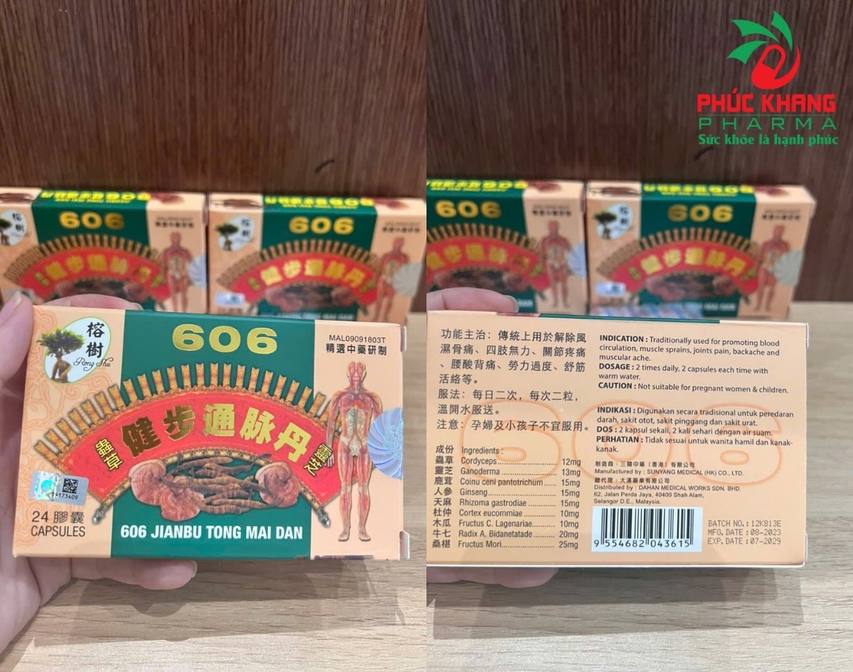 Cách Dùng Viên Xương Khớp 606 Jianbu Tongmai Dan