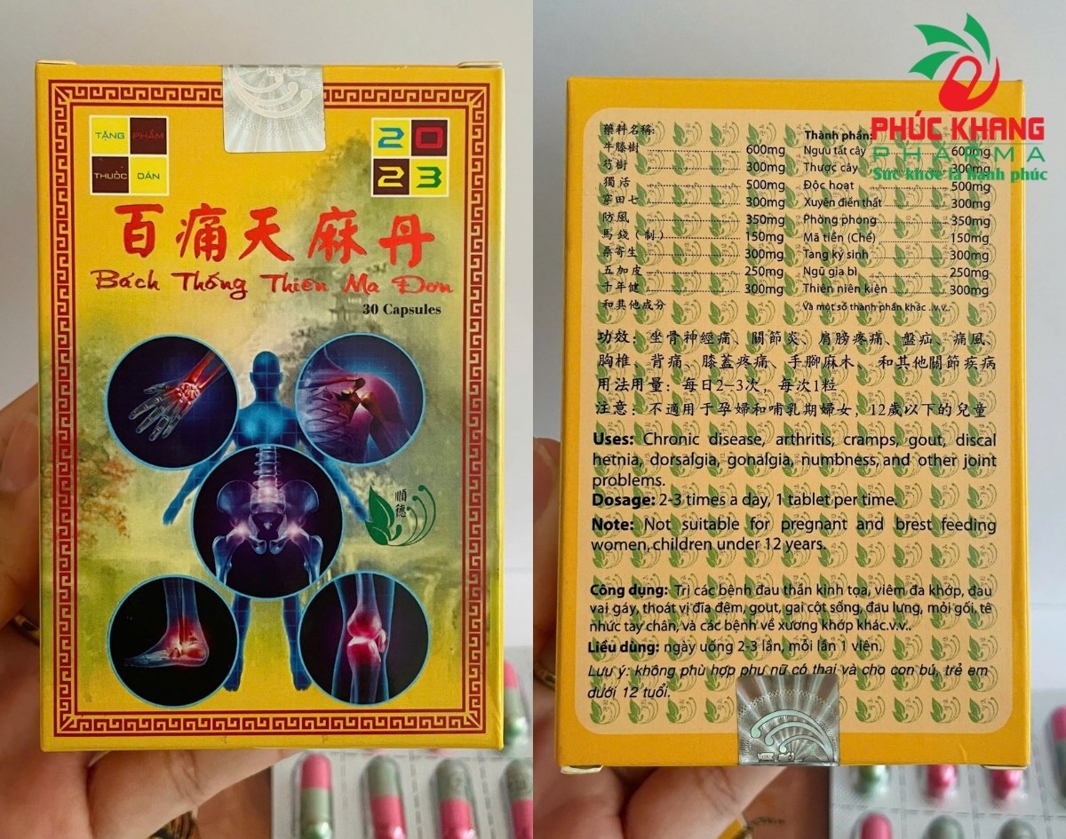 Công Dụng Của Viên Xương Khớp Bách Thống Thiên Ma Đơn