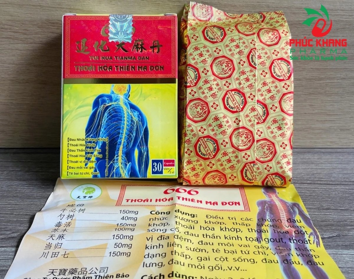 Giới Thiệu Về Sản Phẩm Viên Xương Khớp Thoái Hóa Thiên Ma Đơn